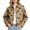 Brown, variant on Women Polka Dot Swing Jacket Button Front Long Sleeve Jackets Lightweight Trendy Casual Coat