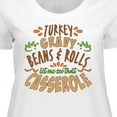 thumbnail image 4 of Inktastic Turkey, Gravy, Beans, Rolls, Casserole Women's Plus Size T-Shirt, 4 of 5
