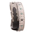 thumbnail image 2 of Nomad Creek Women's Turquoise And Cross Studded Leather Fur Belt, 2 of 2