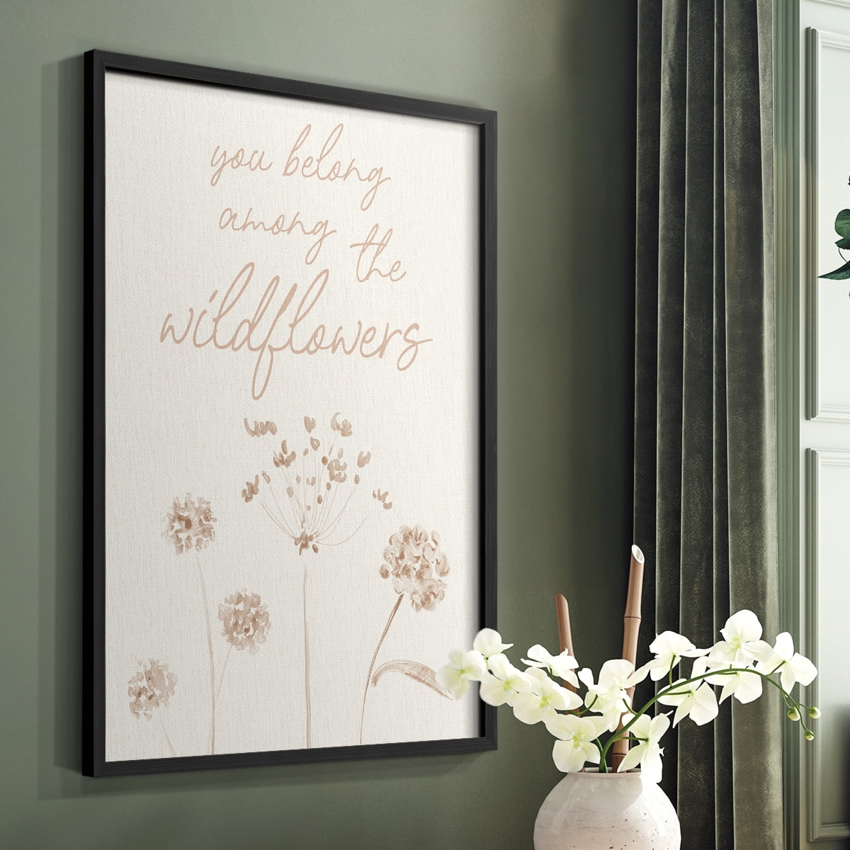 Wildflowers Framed Print - Solid Wood in Single Picture Frame Solid Wood 2 Framed Print