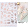 thumbnail image 1 of Adhesivo 3D para uñas de alce y copos de nieve blancos, bonitos deslizadores de lámina navideña, calcomanías adhesivas brillantes, accesorios de manicura de Año Nuevo, FBSTZ-CS083, 1 of 4