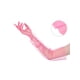 thumbnail image 3 of Guantes largos de ópera de tul INSPIRE CHIC para mujer, guantes de malla transparentes de dedo completo para la noche de boda, rosa intenso L, 3 of 6