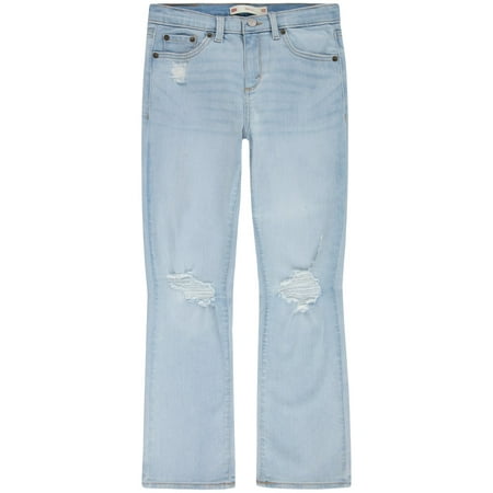 Levi's Girls' Light Wash Afterglow Classic Bootcut Jeans Blue 7 REG