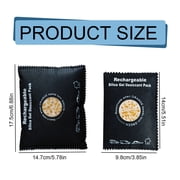 500 Grams Rechargeable Silica Gel Car Dehumidifier, Microwave Fast Reactivated Desiccant Packets Large for Closet Basement Garage Storage Moisture Absorber Bag Reusable