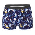 thumbnail image 6 of Mens Underwear - Cartoon Funny Shark Blue_A Breathable Stretch Boxers for Men Athletic Mens Boxer Briefs, 6 of 7