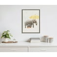 thumbnail image 5 of Kate and Laurel Sylvie Under the Rain Framed Canvas Wall Art by July Art Prints, 18x24 Gray, Cute Elephant Wall Decor, 5 of 6