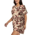 thumbnail image 2 of Naloa Snake Women's Short-Sleeved Pajama Set, Loungewear, Summer pajamas, Breathable Cozy - Medium, 2 of 9
