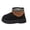 Black, variant on Faux Suede Mini Boots for Women Fleece Lined Versatile Round Toe Boho Boots Slip On Platform Snow Boots, Gifts for Women