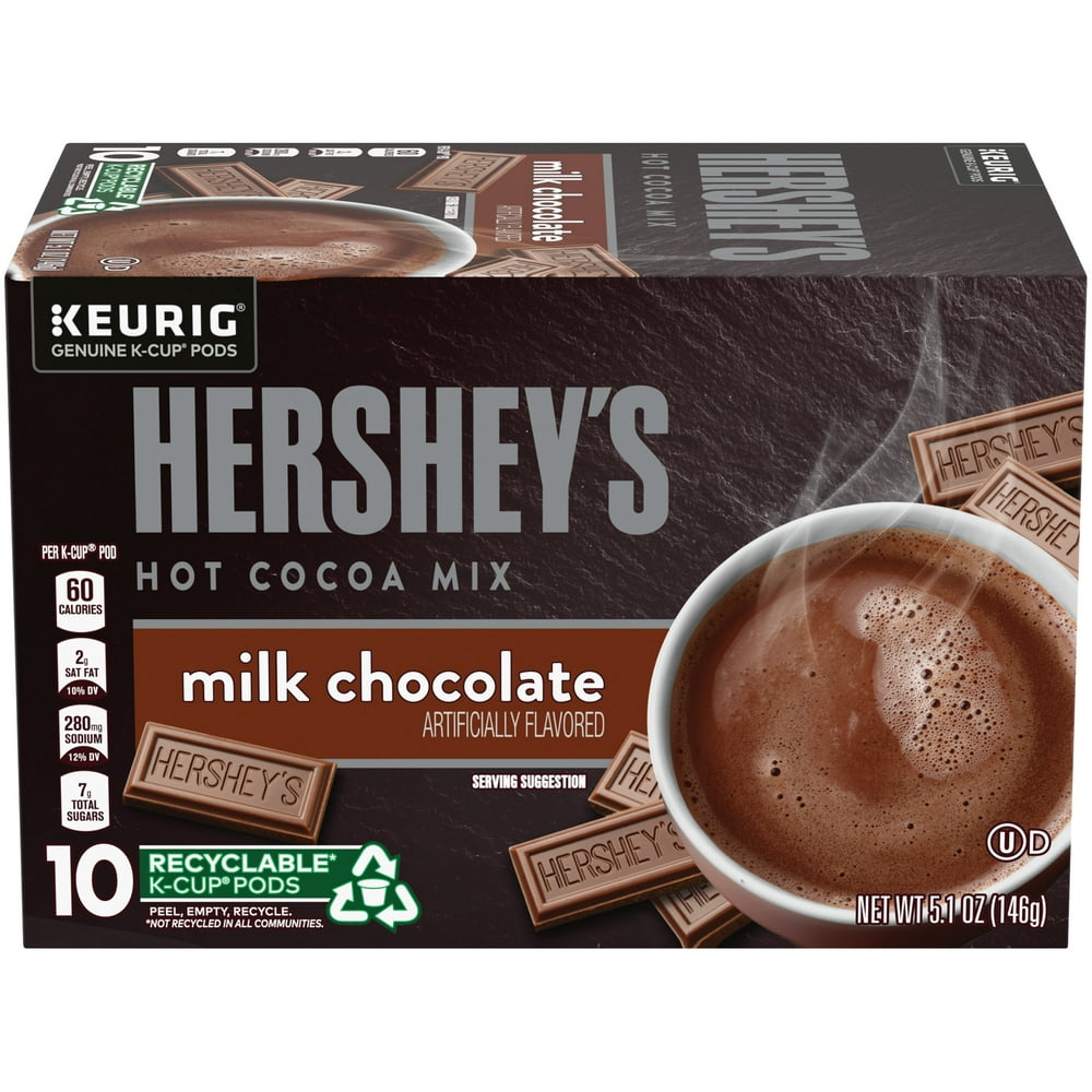 Hershey's Milk Chocolate Hot Cocoa Mix KCup® Pods, 10 ct Box Walmart