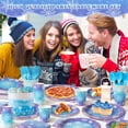 thumbnail image 2 of Frozen Birthday Party Decorations - Serve 24, Snowflake Party Supplies, Winter Wonderland Disposable Tableware Include Plates, Napkins, Cups, Forks, Knives, Spoons for Christmas, 2 of 7