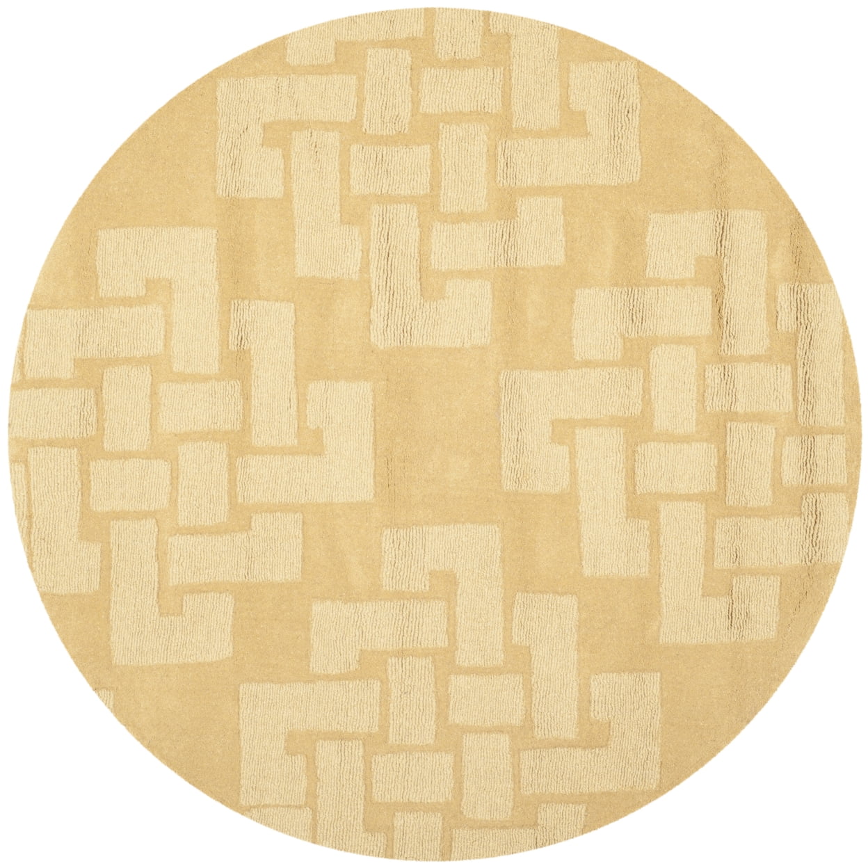 SAFAVIEH Martha Stewart Knot Geometric Wool Runner Rug, Rattan, 2'3" x 8'