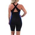 thumbnail image 2 of Women's Dolfin Aquashape UPF 50+ Mastectomy Colorblock One-Piece Aquatard Swimsuit Color: Black Purple Size: 8, 2 of 2