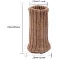 thumbnail image 2 of Paquete de 24 calcetines para sillas, color marrón, calcetines gruesos de punto doble para patas de silla, antideslizantes, protegen el suelo, 2 of 5