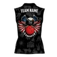 thumbnail image 3 of Personalized Eagle America Love Bowling Women Sleeveless Polo XS-4XL, 3 of 5