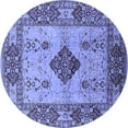 thumbnail image 1 of Ahgly Company Indoor Round Oriental Blue Industrial Area Rugs, 8' Round, 1 of 4