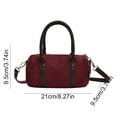 thumbnail image 3 of NWOKYZGH Sac à Poignée Faux Suède Sac à Main Sac Fourre-Tout Boston Sac Baril pour Femmes Dames Rouge, 3 of 6