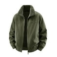 thumbnail image 6 of RYDCOT Men's Winter Jacket Thick Sherpa Fleece Lined Full Zip Warm Cargo Zipper Pockets Trucker Work thermal Coat Quterwear Jackets Army Green, 6 of 7