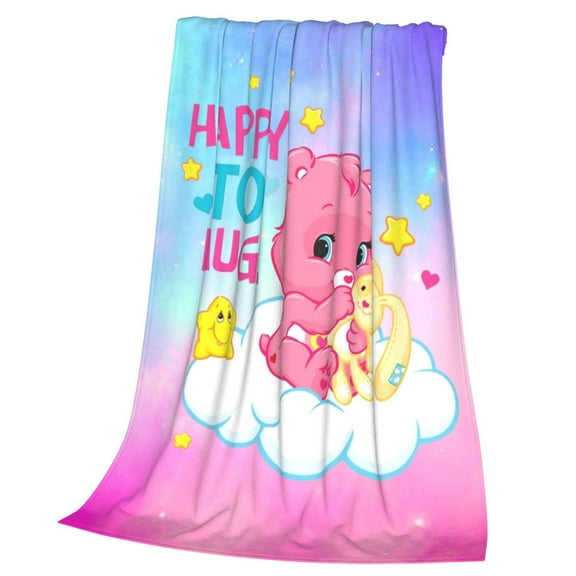 Care Bears Throw Blanket Cozy Plush Lightweight Warm Fuzzy Flannel Blanket Air Conditioning Blanket for Couch Sofa Bed Home Decor Gift 50x40