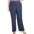 thumbnail image 1 of Kasper Womens Denim Dress Pants, Blue, Plus Size, 22W, 1 of 1