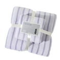 thumbnail image 2 of Fnochy 2 Piece Set, 1 Bath Towel, 1 Hand Towel, Quick Dry White/Gray Contrast Stripe, 2 of 3