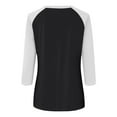 thumbnail image 5 of Shirt for Women's Fashion Casual Raglan Sleeve Round Neck 3/4 Sleeve Loose Printed T-Shirt Ladies Top, 5 of 7