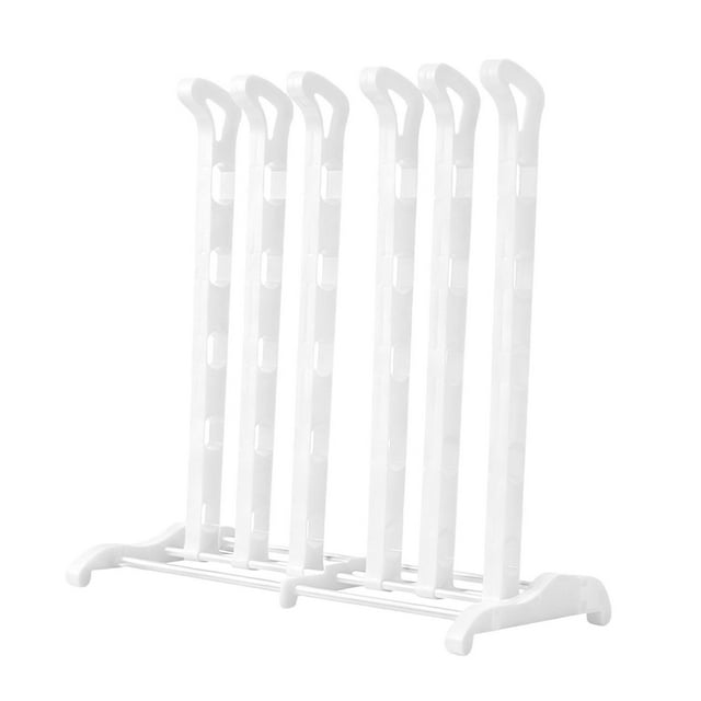 simhoa Boot Rack Boots Shelf Modern Metal Tall Boots Stand for Closet Entryway Dorm White