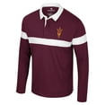 thumbnail image 2 of Men's Colosseum  Maroon Arizona State Sun Devils Too Cool For School Long Sleeve Polo, 2 of 3