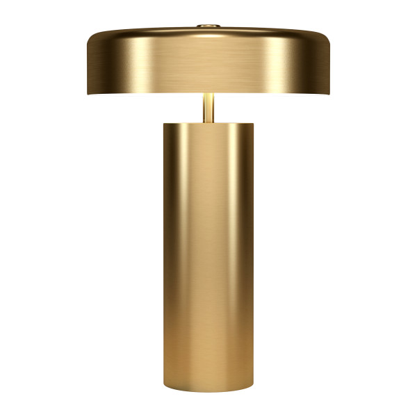 Nash 24" Tall Table Lamp with Metal Shade in Brass/Brass