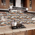 thumbnail image 4 of Goory Marble Tile Transfer Stickers Self Adhesive Removable Wall Stickers Peel and Stick Self Sticky Backsplash Tiles, 4 of 7