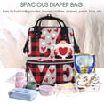 thumbnail image 5 of Fuzoiu Buffalo Plaid Love And Gnome Print Diaper Bag Backpack,Baby Essentials Travel Tote,Multi function Waterproof Diaper Bag, Travel Essentials Baby Bag - Unisex, 5 of 6