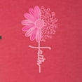 thumbnail image 5 of Wild Bobby, Faith Pink Ribbon Sunflower, Breast Cancer Awareness, Men Premium Tri Blend Tee, Vintage Red, X-Large, 5 of 5