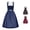 Navy, variant on Women's Traditional Bavarian Dirndl Dress And Attendant Apron Set