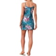 thumbnail image 3 of INSPIRE CHIC Women's Satin Nightgowns Chemise Nightwear Silk Dress Mini Floral Lingerie XL Peacock Blue, 3 of 6