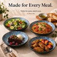 Aycenlaite Wide Shallow Pasta Bowls Set of 4, 24 oz Stoneware Dinner ...