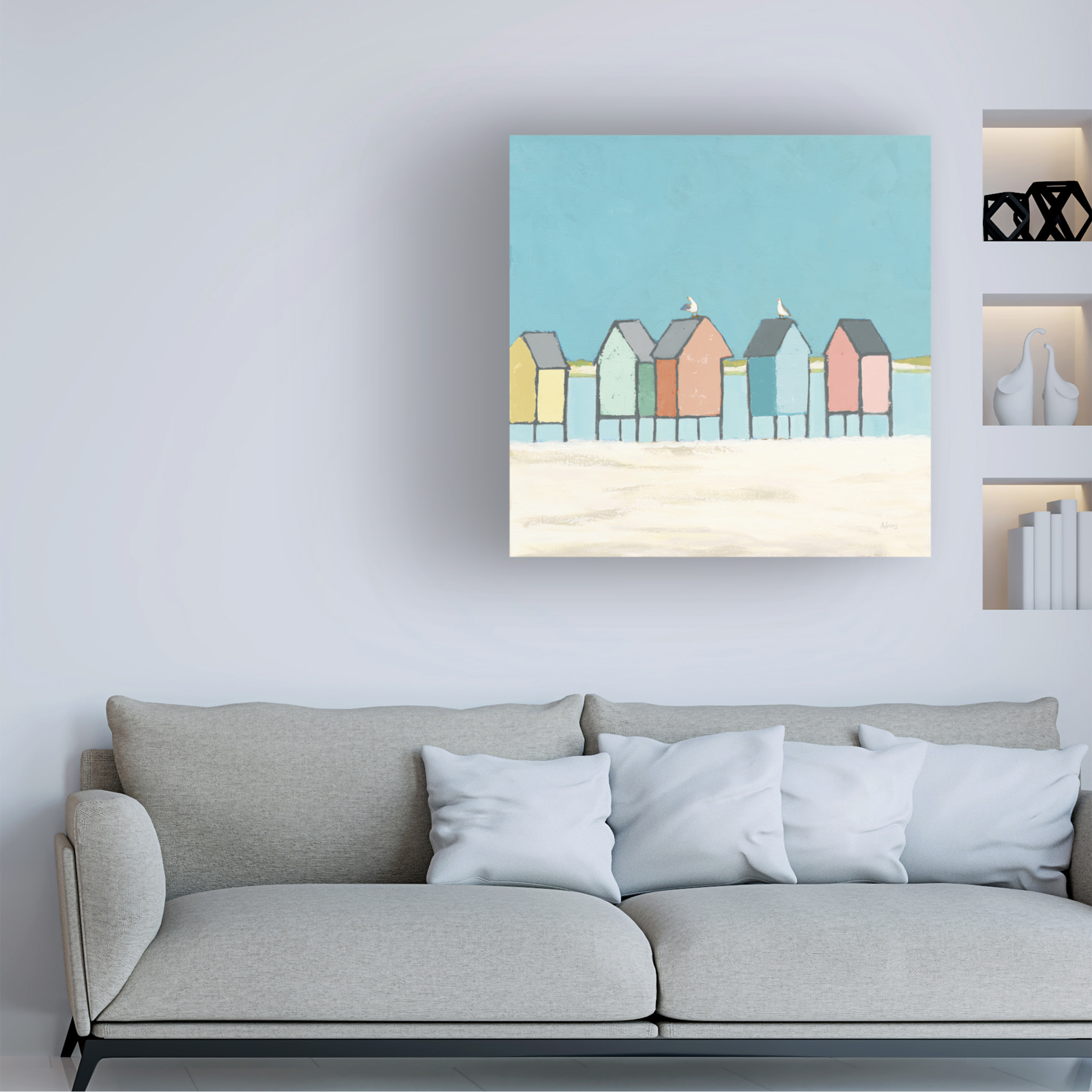 Trademark Fine Art 'Cabanas II Pastel' Canvas Art by Phyllis Adams