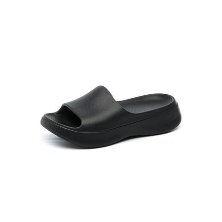 

Difumos Women s Cozy Peep Toe Slide Sandal Lightweight Slip On Wedge Sandals Indoor&Outdoor Nonslip Fashion Waterproof Slippers