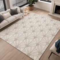 Addison Rugs Chantille Indoor/Outdoor Transitional Mid-century Modern Ivory Machine Washable Rectangle Rug, 10' x 14'