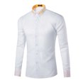 thumbnail image 1 of Blusa informal de manga larga con bordado de escote para hombre Pompotops  oipoqjl28174, 1 of 8