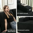 thumbnail image 5 of 104" Cloud Sectional Couch with L-Shape Chaise, Modern Modular Sofa with Deep Seat, Upholstered Couches with Back Cushion for Living Room Bedroom, No Assembly Required, Dark Black (Corduroy Fabric), 5 of 10