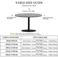 thumbnail image 2 of Round Fitted Tablecloth with Elastic Edge Design Table Cover Waterproof Stain-Resistant Wipeable Table Cloth Best for 46"-50" Round Tables Gray, 2 of 4