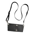 thumbnail image 1 of Funda de cuero PU para taza con correa ajustable, accesorio para taza de café, bolsa de bebidas portátil resistente multiusos para uso diario, montar Negro, 1 of 8