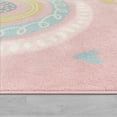 thumbnail image 3 of Paco Home Kids Rug with Rainbow and Hearts in Pink - 6'7" x 9'2" (6'x9'), 3 of 5