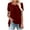 Wine, variant on Busydd Spring Tops for Women Trendy Solid Color Pleated Womens Tops Casual V Neck Short Sleeve Summer Tops Comfortable Flowy Going Out Tops for Women