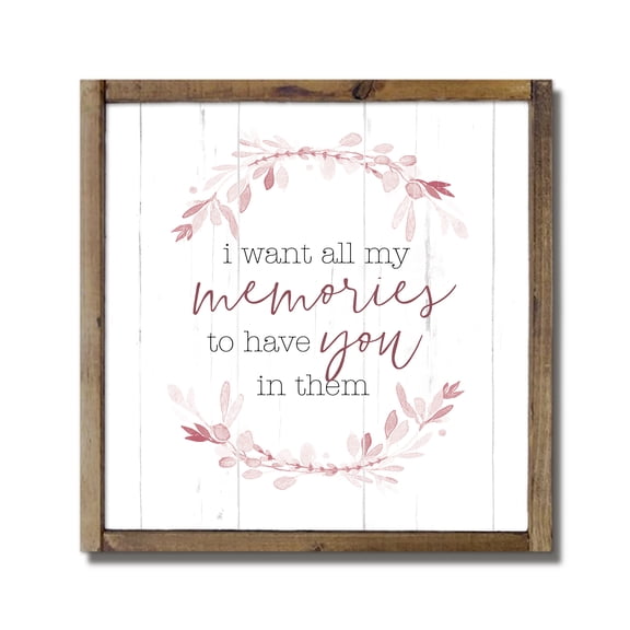 Creative Products My Memories with You 13.5 x 13.5 Framed Wood Plaque