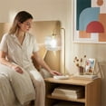 thumbnail image 6 of Brilliant Glow Clear Glass White Marble Table Lamp, 6 of 6