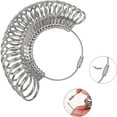 thumbnail image 2 of LAICAIW Ring Sizer Measurement Finger Ring Gauge Measurer/Mandrel Silver Finger Sizer Ruler Finger Sizing Tools US Sizes 1-13 (Metal) (Metal Ring Gauge), 2 of 6