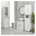 thumbnail image 2 of ZRuEzyX Pedestal Sink Storage Cabinet, Under Sink Cabinet, Bathroom Vanity Cabinet with Double Doors and Adjustable Shelf, White, 2 of 9