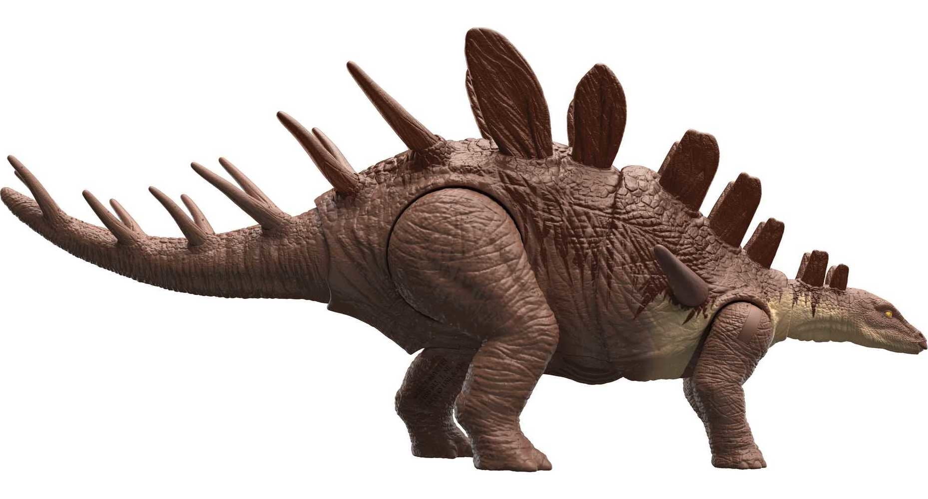 ​​Jurassic World Camp Cretaceous Roar Attack Kentrosaurus Dinosaur Action Figure, Toy Gift with Strike Feature and Sounds​