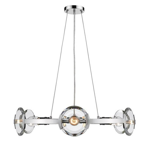 Golden Lighting 2635-6 CH-CH 6 Light Chandelier, Chrome