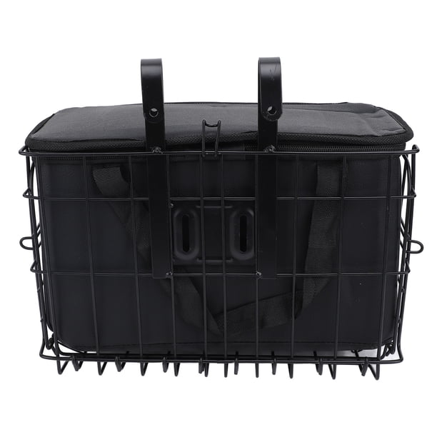 Cesta Colgante Para Bicicleta, Cesta Frontal Multifuncional Para Bicicleta, Hierro Negro Resistente Para Fruta